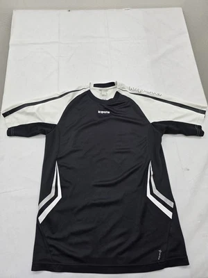 Maillot de sport à manches courtes Kappa pour hommes M en noir et blanc respi... - Photo 1/4