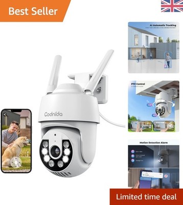 Smarte 2K Outdoor Überwachungskamera mit 24/7 Video & Cloud Speicheroptionen