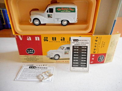 Vanguards VA3004 Austin A40 Van HMV 1:43 + Spiegel + Box