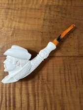 Long Stem Teddy Roosevelt Block Meerschaum Pipe, No Case 523