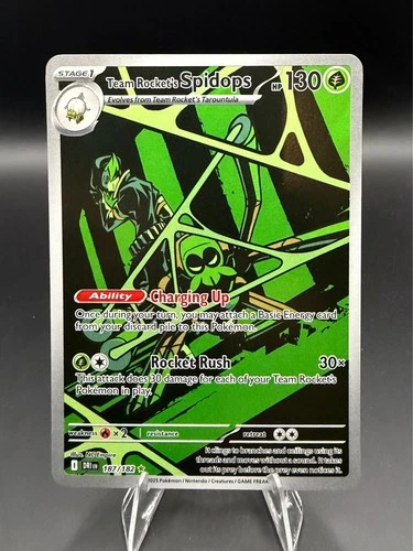 Team Rocket's Spidops Illustration Rare Pokemon SV10: Destined Rivals 187/182 NM
