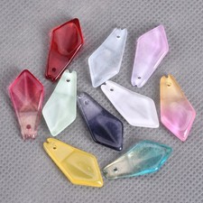10pcs Arrow Petal Shape 25x13mm Lampwork Glass Crystal Pendants Loose Beads