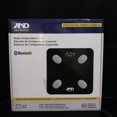 A&D Wireless Bluetooth body composition scale 450BLE discover precision