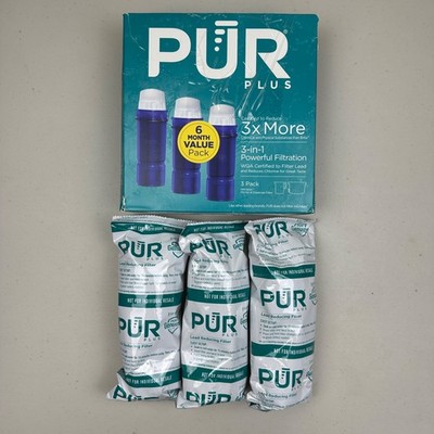3 PACK PUR PLUS PPF951K Replacement Water Pitcher Filters Sealed Damaged Box