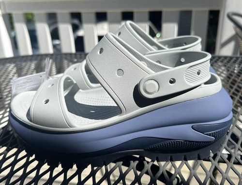 NWT Crocs Mega Crush Women’s Size 7 Mens 5 Matte Grey Sandals - Picture 3 of 9