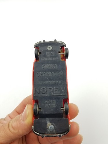 569N NOREV Plastic 40 France Simca Chambord Orange Grey 1:43 Please read - Picture 7 of 7