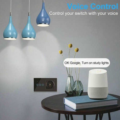 WiFi Smart Wall Light Switch Socket Outlet Combo for Amazon Alexa Google Home - Picture 5 of 25