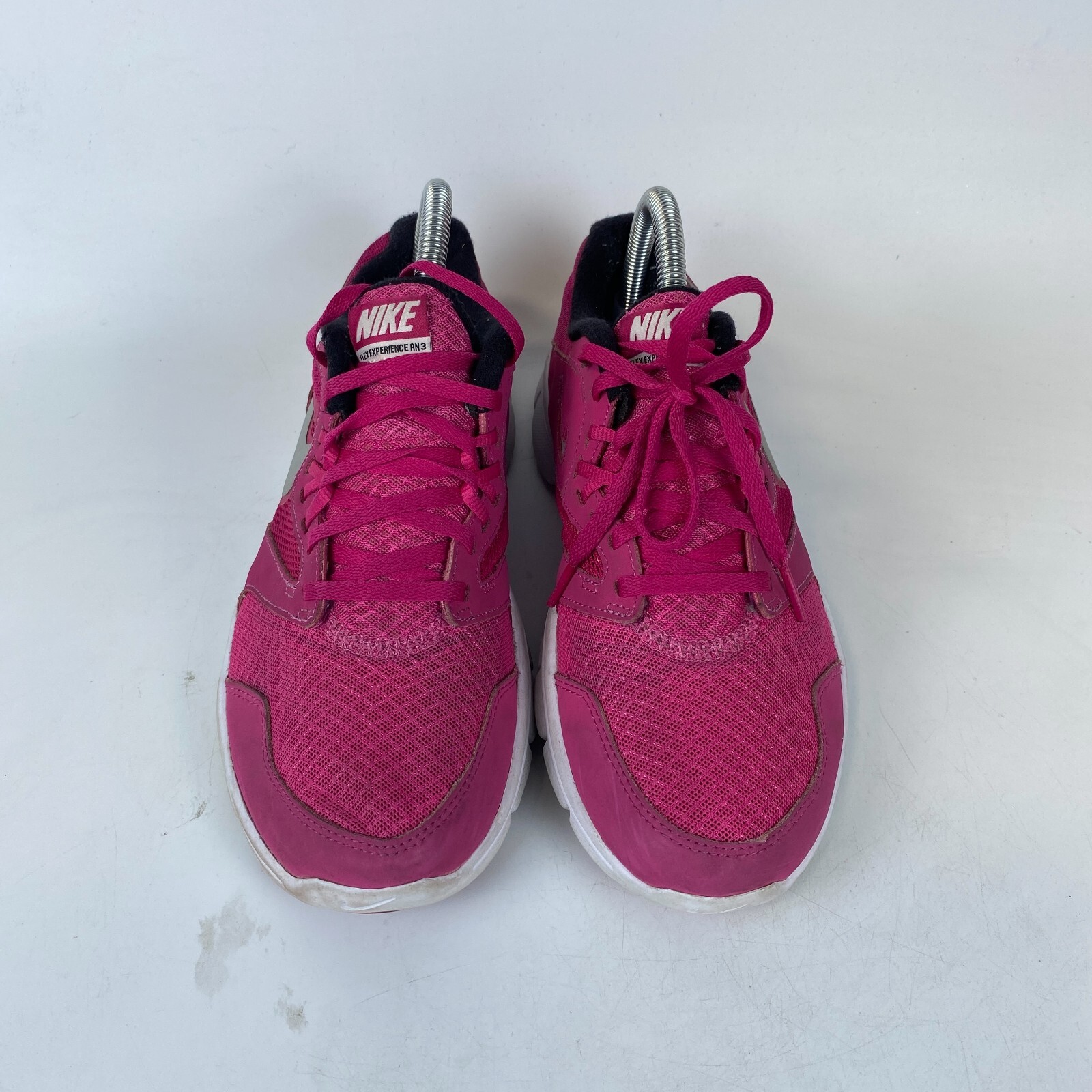 Nike Flex Experience RN3 Trainers Shoes Youth 6.5Y Pink Mesh Lace Up 653698 601 thumbnail 3