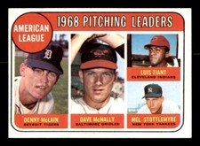 1969 Topps Baseball #9 A.L. Pitching Leaders VG/EX *f2