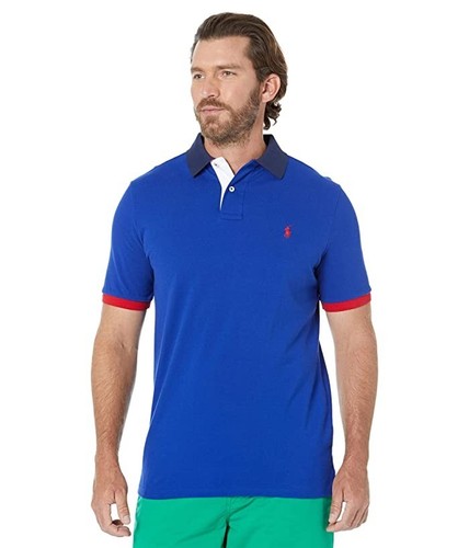 Polo Ralph Lauren 710860335004 Polo Shirt Men's Navy Short Sleeve Collared LTMV6