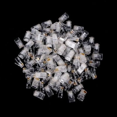 25/100Pcs Gold Plated RJ45 Net Network Cables Modular Plug Cat5 CAT5e Connector