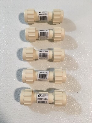 Five (5) CPVC 1/2 inch COMPRESSION Repair Couplers/Couplings ~ P600CTS12 ~ 1227