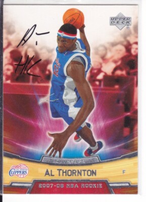 AL THORNTON SIGNED 2007-08 UPPER DECK NBA ROOKIE BOX SET NO.24 AUTOGRAPH COA