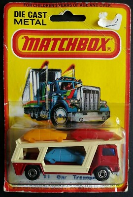 MATCHBOX　トランスポーター Matchbox No. 11 Car Transporter 1976/1980 on Card Red/Cream