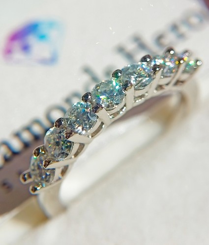 Anello veretta eternity Diamanti in Moissanite 0.7ct DEF ring diamond - Imagen 2 de 8