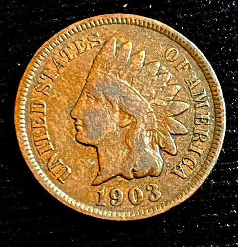 1903-P Indian Head Cent RB Nice Crisp Details XF