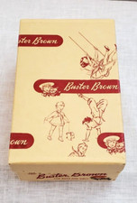 Box Only Buster Brown Shoes Red Print VTG MCM Children 4"x3"x6" Mary Jane