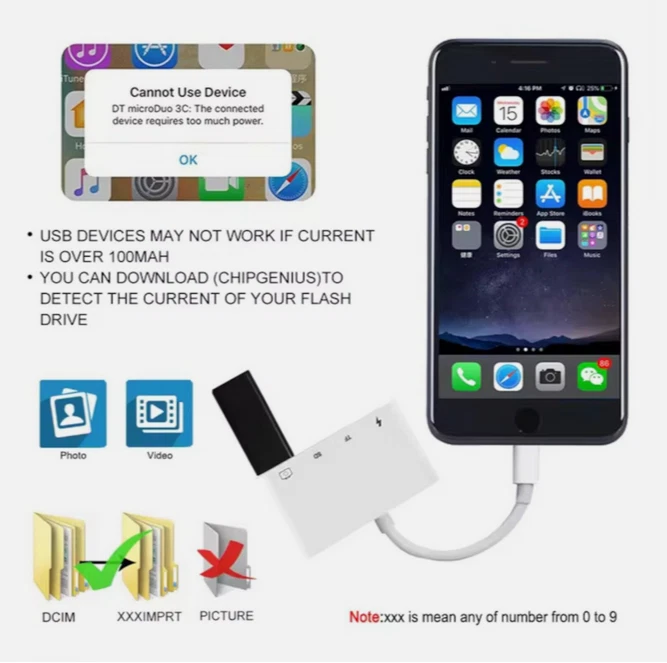 8 Pin / Type C to SD Memory Card Reader USB OTG Adapter For iPhone Samsung SDHC - Image 2 of 4