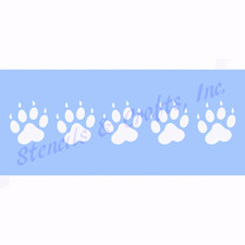 2" PAW PRINT STENCIL BORDER ANIMAL CRAFT STENCILS PAWS TEMPLATE PAINTS ART NEW