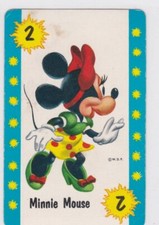 1960's Walt Disney Card Game Minnie Mouse Blue 2 Free Shipping 
