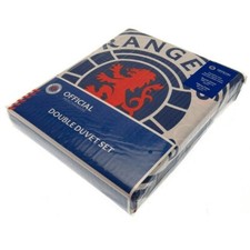 Official Glasgow Rangers FC Reversible Double Duvet Bedding Pillowcase Set 200cm