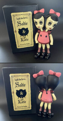Camille Rose Garcia SIGNED Sadie & Katie Vinyl Toy Figure PSA/DNA AUTOGRAPHED