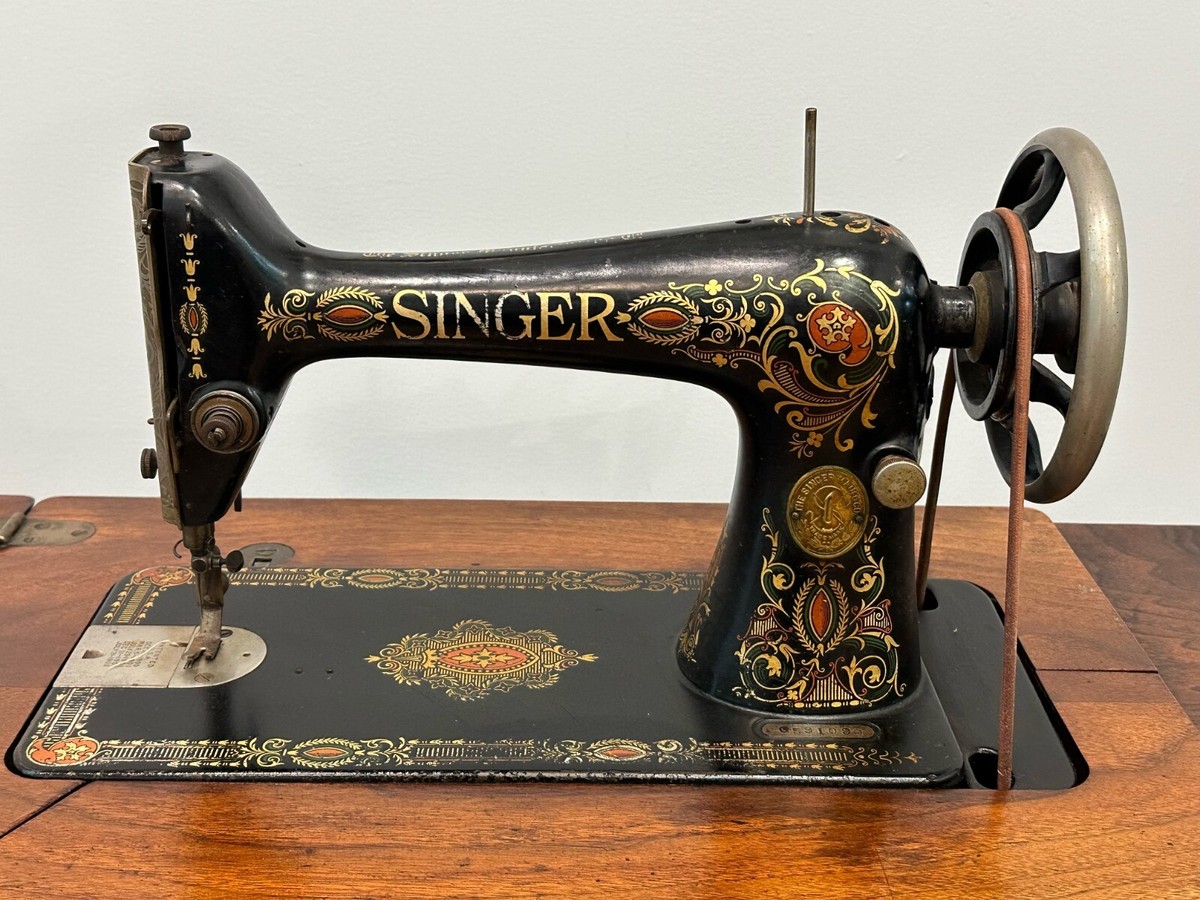 Rare Antique Early 1900 Vintage Singer Wooden Desk Sewing