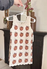Crochet Strawberry Baby Girl Dress