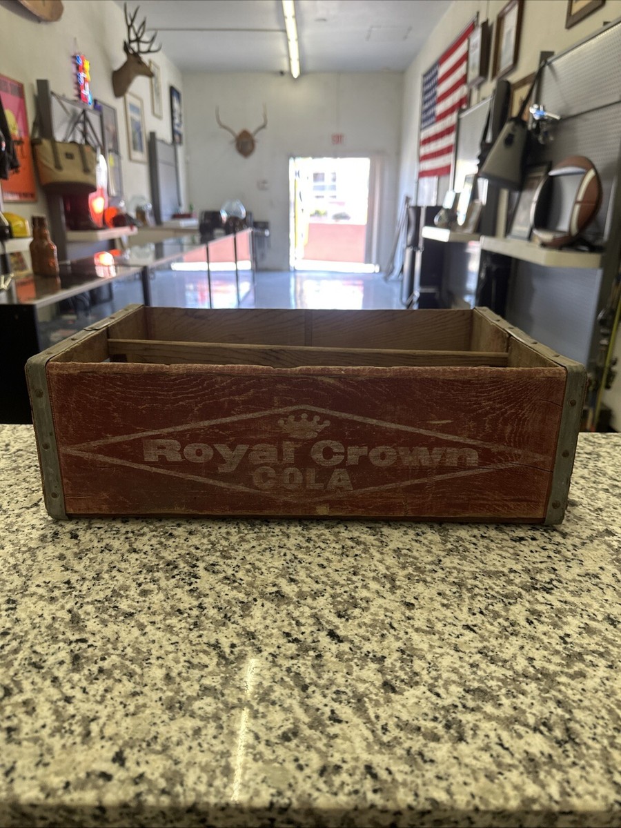 Vintage Wooden Soda Crate Royal Crown Cola Wood Box Nehi Bottling