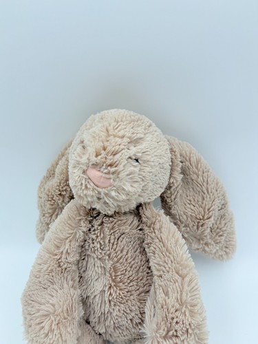 Jellycat Bashful Beige Bunny Medium Plush Doll Brown Soft London Lovey Toy 12” - Imagen 2 de 8