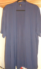 TALBOTS DARK NAVY FLYAWAY SHORT SLEEVE JERSEY OPEN FRONT  CARDIGAN NEW SZ 3X