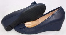 NEW Womens TOMMY HILFIGER Karci Navy Blue Casual Wedge Heel Style Shoes DISPLAY