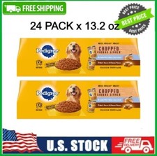 24 cans PEDIGREE Chopped Ground Dinner Wet Dog Food Variety 13.2 oz