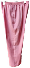 ALFRED DUNNER Women's Pull-On Elastic Waist Pants Pockets Pink Sz 10