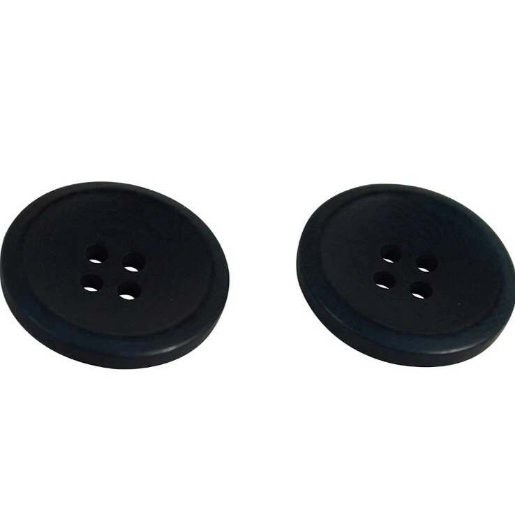 Set of 10 Premium Matte Navy Blue Corozo Buttons 25mm 1 Inch for Coats Jackets - Image 3 of 3