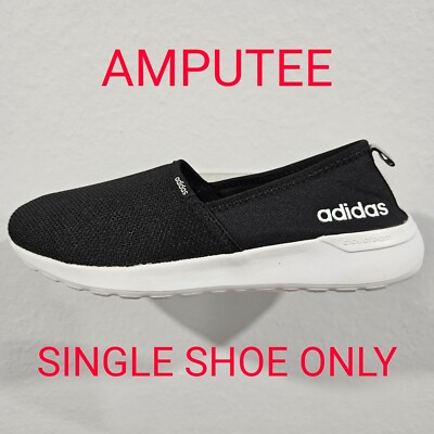 ADIDAS Women's Neo Cloudfoam Slip-On ~ Black(2) ~ Amputee/Single Shoe
