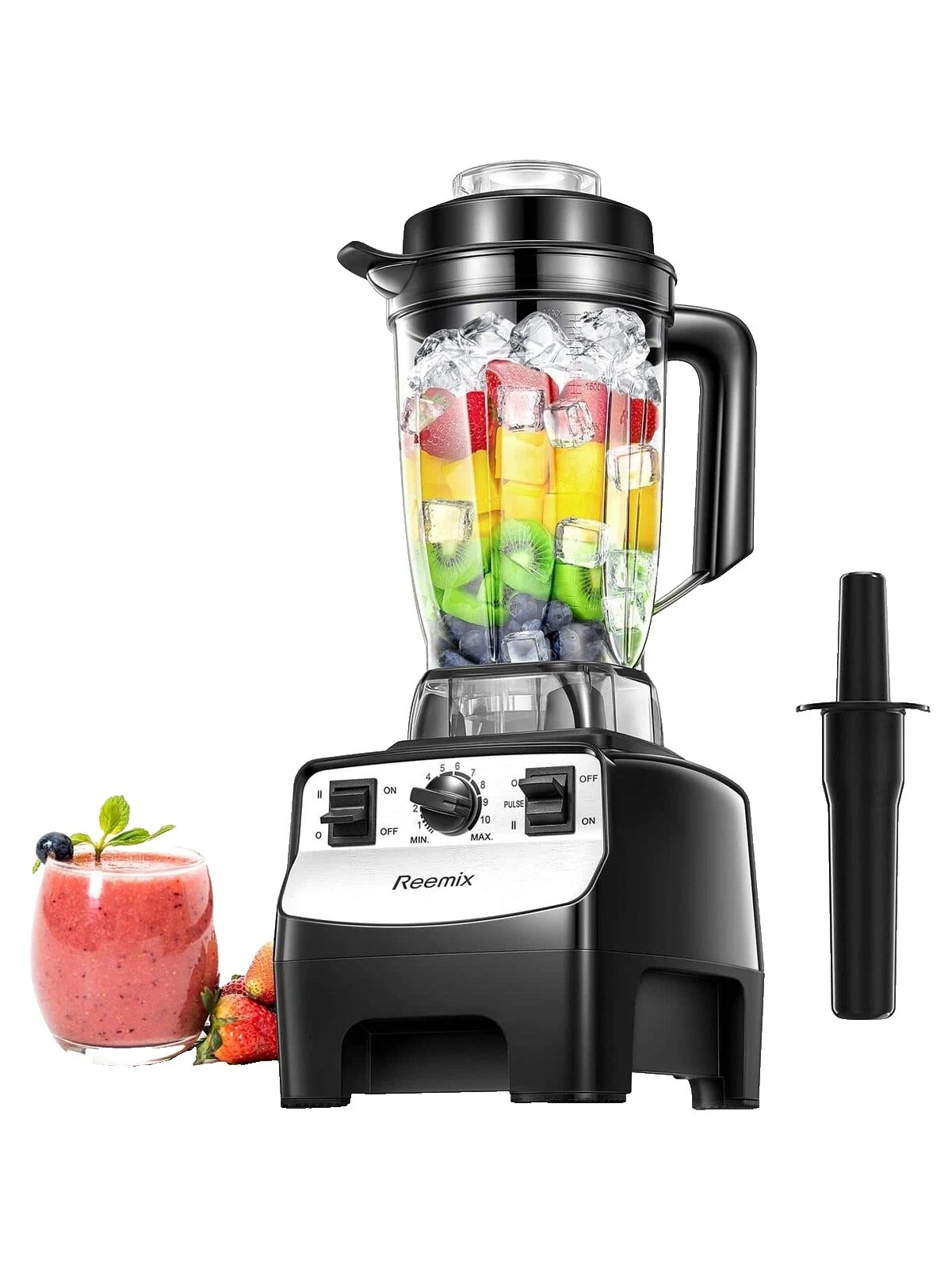 Black 1200-1499 W Smoothie Makers Countertop Blenders