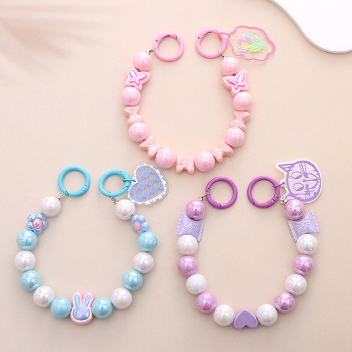 Mermaid Beaded Cellphone Chain Anti-Lost Lanyard Keychain Acrylic Rabbit Pendant - Zdjęcie 7 z 12
