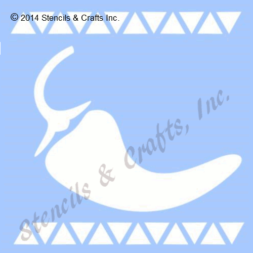 4" CHILI PEPPER SCHABLONE SOUTHWESTERN WESTERN BORDER PAINT ART CRAFT TEMPLATE NEU - Bild 1 von 1