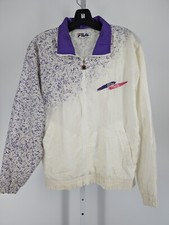 Fila Vintage 80s 90s Aerobic New Wave Art Hot Pink Windbreaker XL Italy