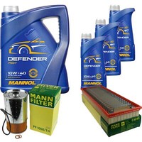 MANN-FILTER Inspektionspaket 8L Mannol Defender 10W-40 FüR Mercedes-Benz Saloon
