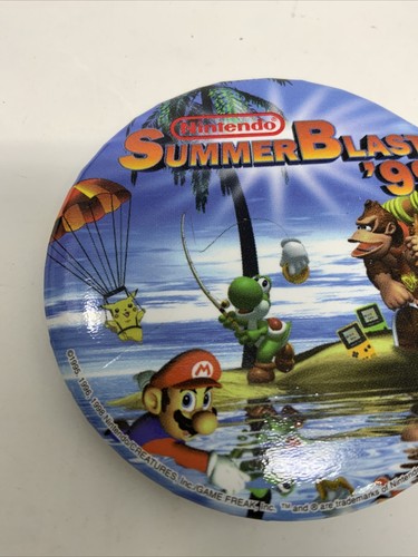 1999 Nintendo Summer Blast 99 Pin Store Promo Button Donkey Kong Mario Yoshi - Picture 4 of 9