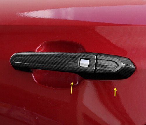 For Cadillac CT4 2020-2024 ABS Carbon Fiber Side Door Handle Cover Trim 8PCS - Picture 4 of 9