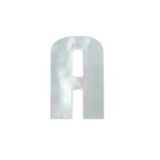 Incudo White Mother of Pearl Erte Inlay Letter - ~15mm
