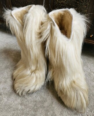 Vtg W/Box Italian Nordica Boots Yeti Apres Fur Shearling Sz 42