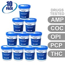 5-Panel T-Cup Urine Drug Testing Home Kit Rapid Result Mintegrity 10 pack