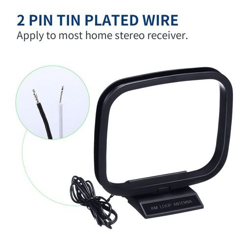 AM FM Loop Antenna Aerial Connector for Stereo Audio Receiver System Indoor - Picture 2 of 10