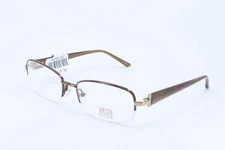 South Hampton SH3002 Brown Browline Women Half Rim 51-17-135 Eyeglasses Frames