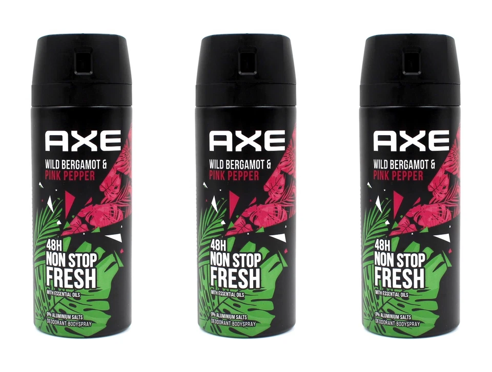 Axe Deospray Wild Bergamot & Pink Pepper Deodorant Bodyspray , 3x150ml EA901751