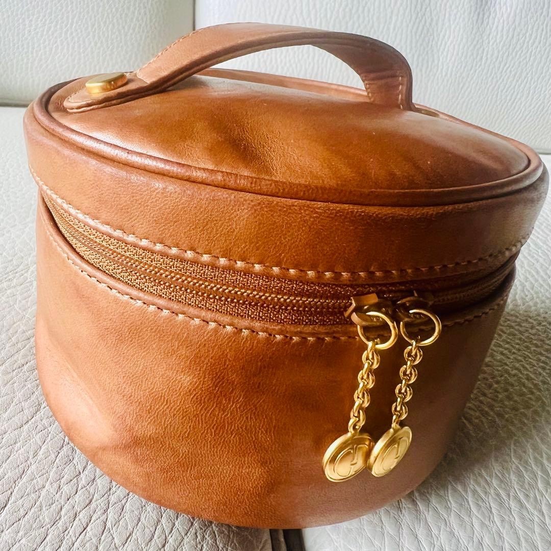 Auth Gucci Mini Vanity Case Leather Brown Cosmetic Pouch Bag Rare Vintage thumbnail 5
